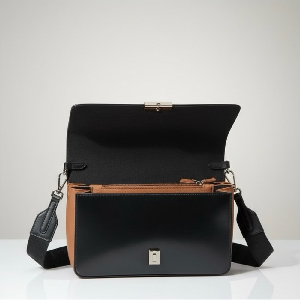 NWT FURLA Shoulder Bag FURLA Splendida Women's BlackBrown - Picture 3 of 4
